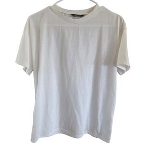 Shein NWOT White Short Sleeve Crew Neck Basic T Shirt Tee‎ Top
